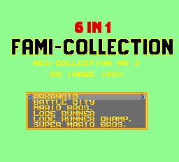 6-in-1 Fami Collection - NES Collection Nr 2 Title Screen